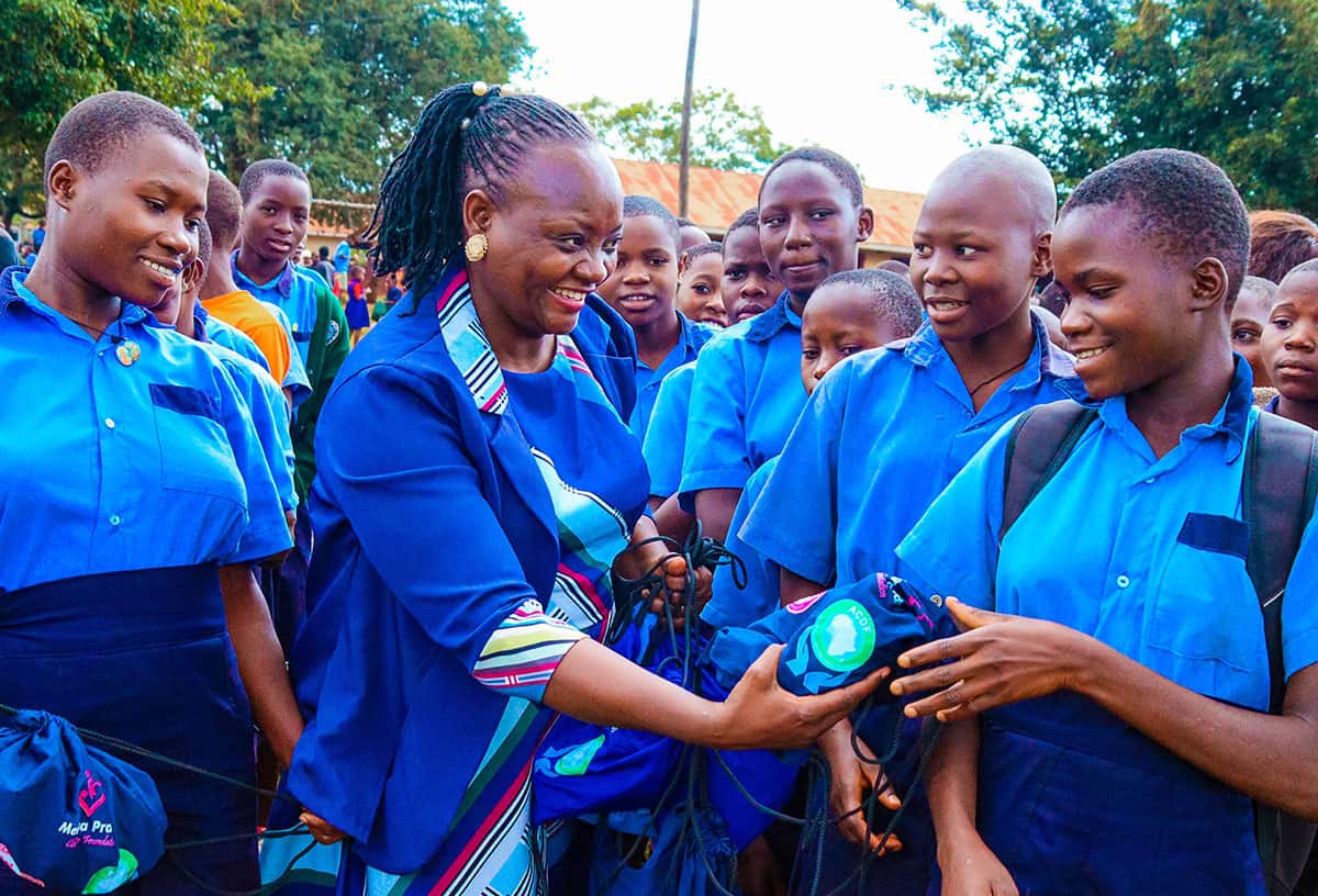 ACCOSCA Academy members wearing blue.