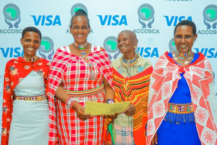 Women in Kajiado Kenya benefiting from thr FIKT project by ACCOSCA and Visa